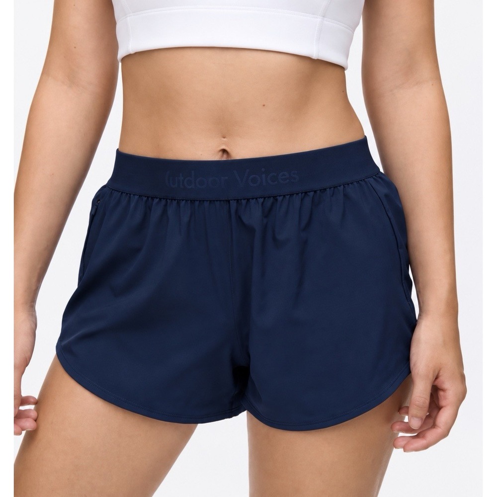 Outdoor Voices Relay Shorts Running Athletic Activewear Pull On 3" Women's M